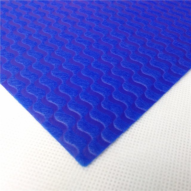 Flower packing material use colorful embossed Wave pattern non woven fabric roll