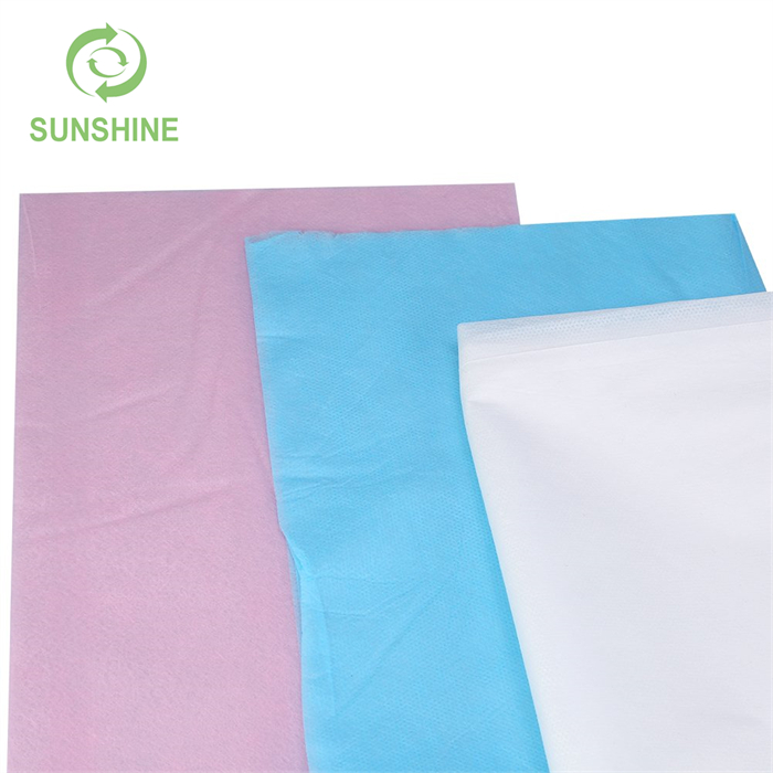 Hot Sale 25gsm Medical Pink/Blue 100% Pp Nonwoven Disposable Bed Sheet Roll