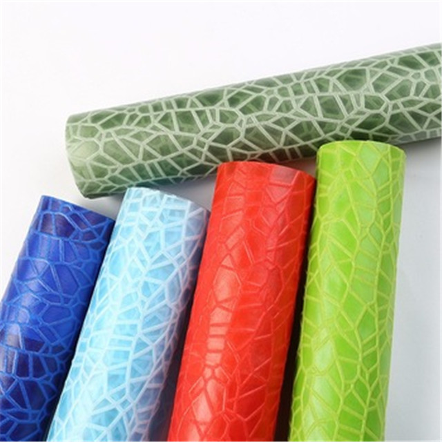 Trendy embossed non-woven fabric flower wrapping paper roll Multiple designs