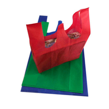 Wholesale Eco-friendly reusable PP Non woven fabric material for shopping T-shirt Bag 