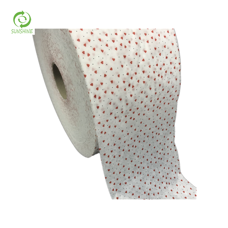 Hign quality 100% polyester spunlace printed non woven fabric