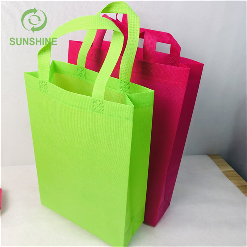 100%Polypropylene Spunbond Handle Non Woven Shopping Bags with Logos