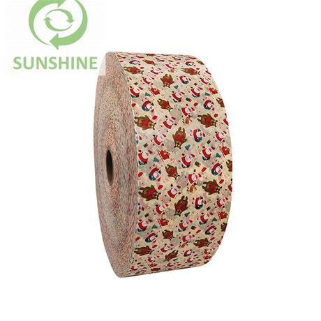 New design Spunlace 20-50 gsm pp nonwoven fabric roll for Christmas and New Year