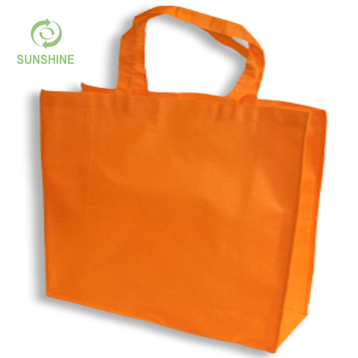 Factory Price Colorful 100%pp Spunbond Tote Handle Nonwoven Fabric Shopping Bag