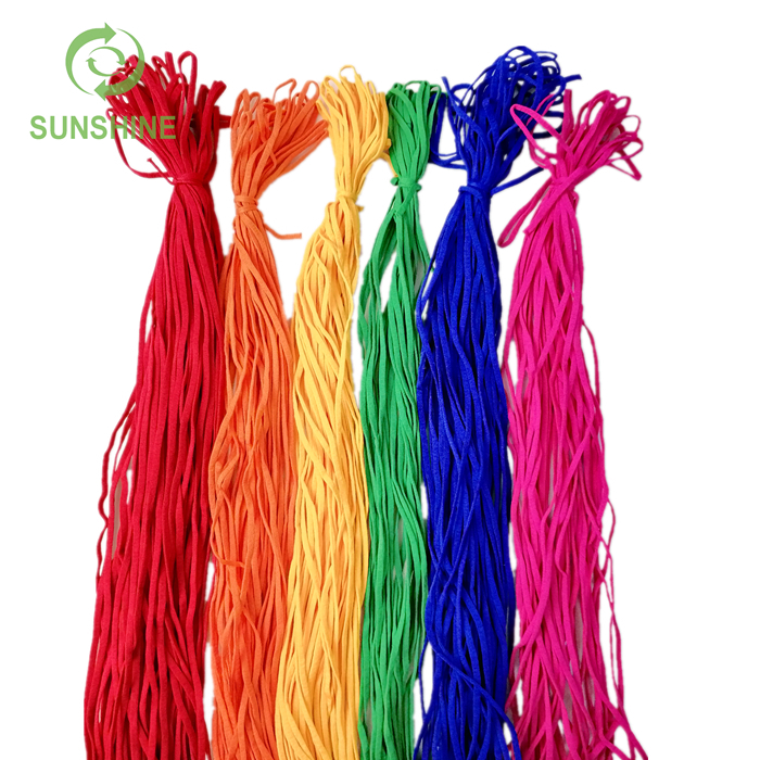 High Elastic Round Or Flat 3mm-5mm Elastic Spandex And Nylon Earloop/ear Band
