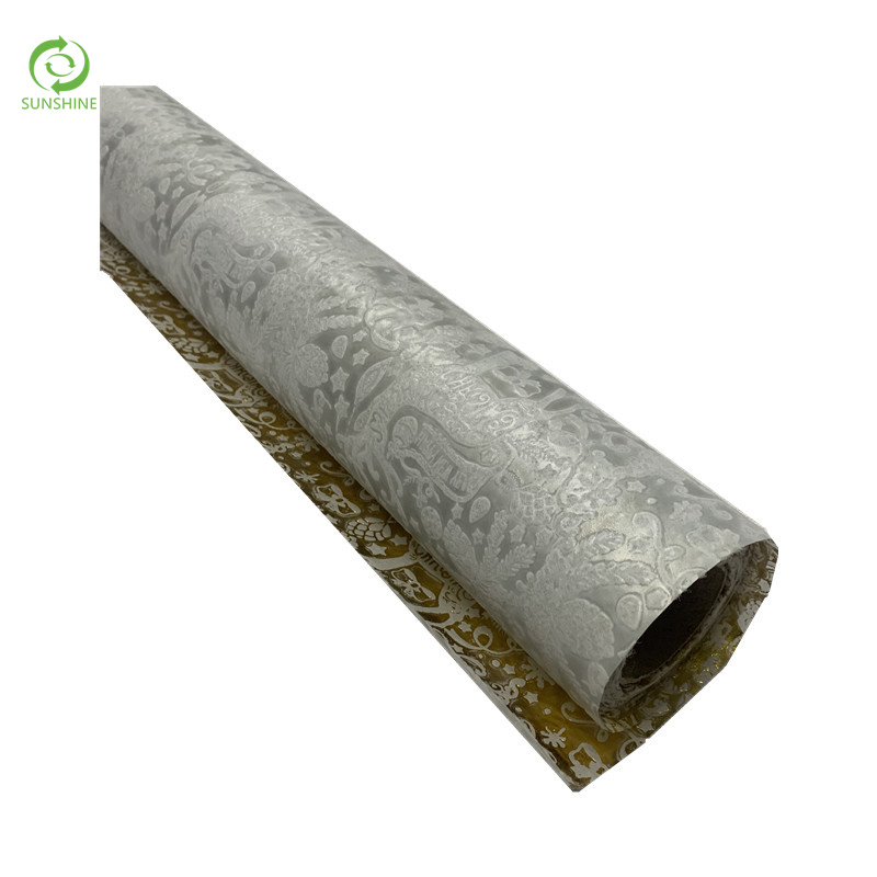 nonwoven embossed flower wrapping and gift packing nonwoven fabric roll