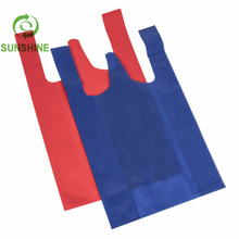 Nonwoven Shopping T-shirt Handle Bag Customizable Logo Non Woven Shopping Bags